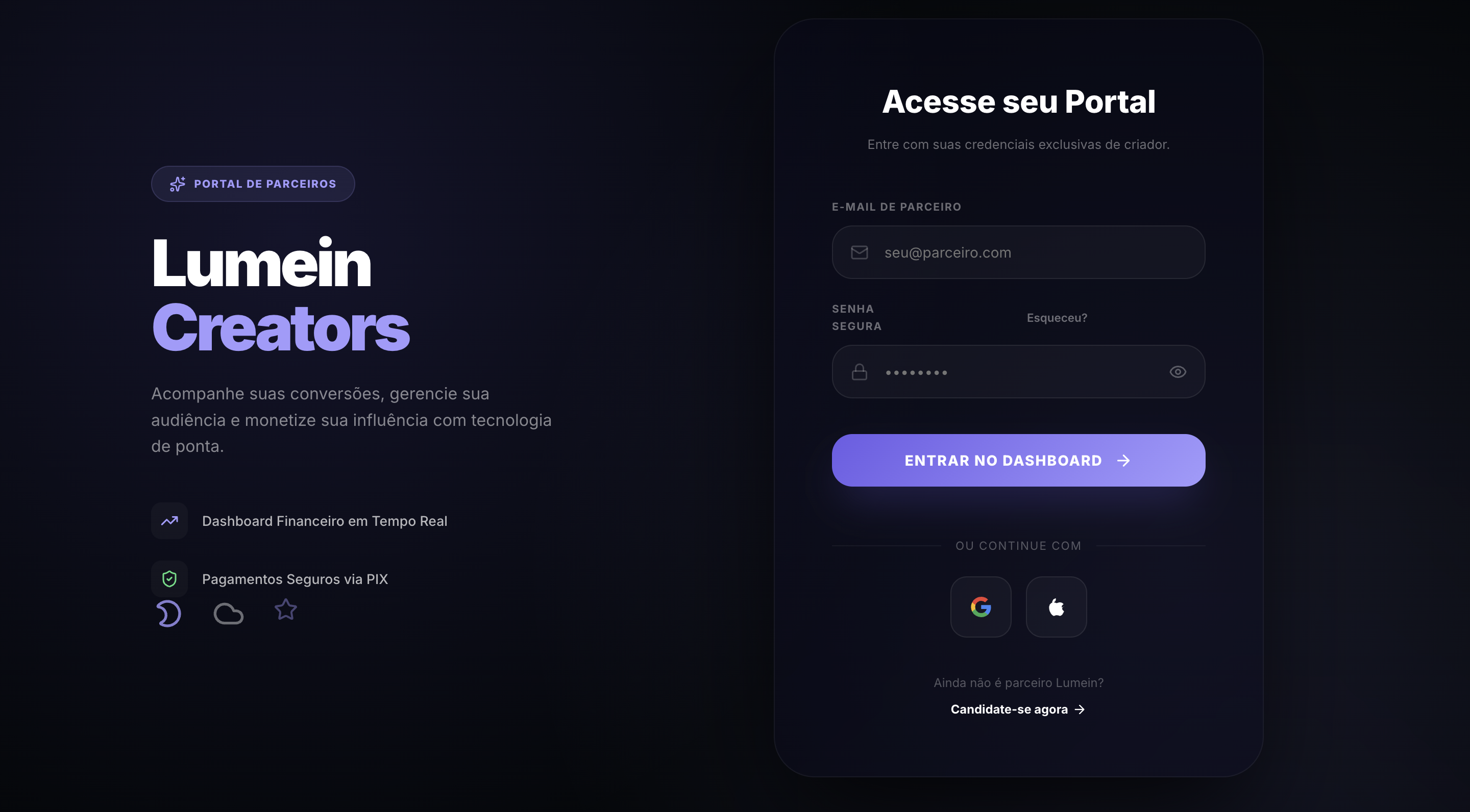 Lumein Creators Login